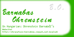 barnabas ohrenstein business card